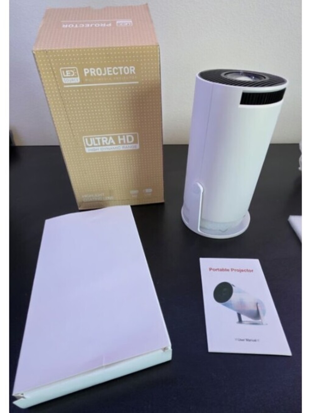 LED Projector Ultra HD High Dynamic Range Adjustable Height
